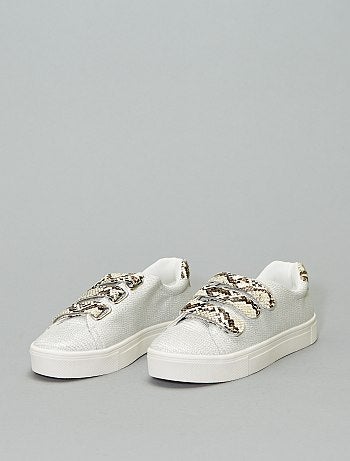 Baskets vernies détail 'serpent' - Kiabi
