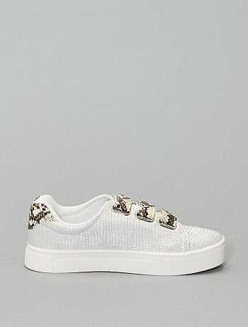 Baskets vernies détail 'serpent' - Kiabi