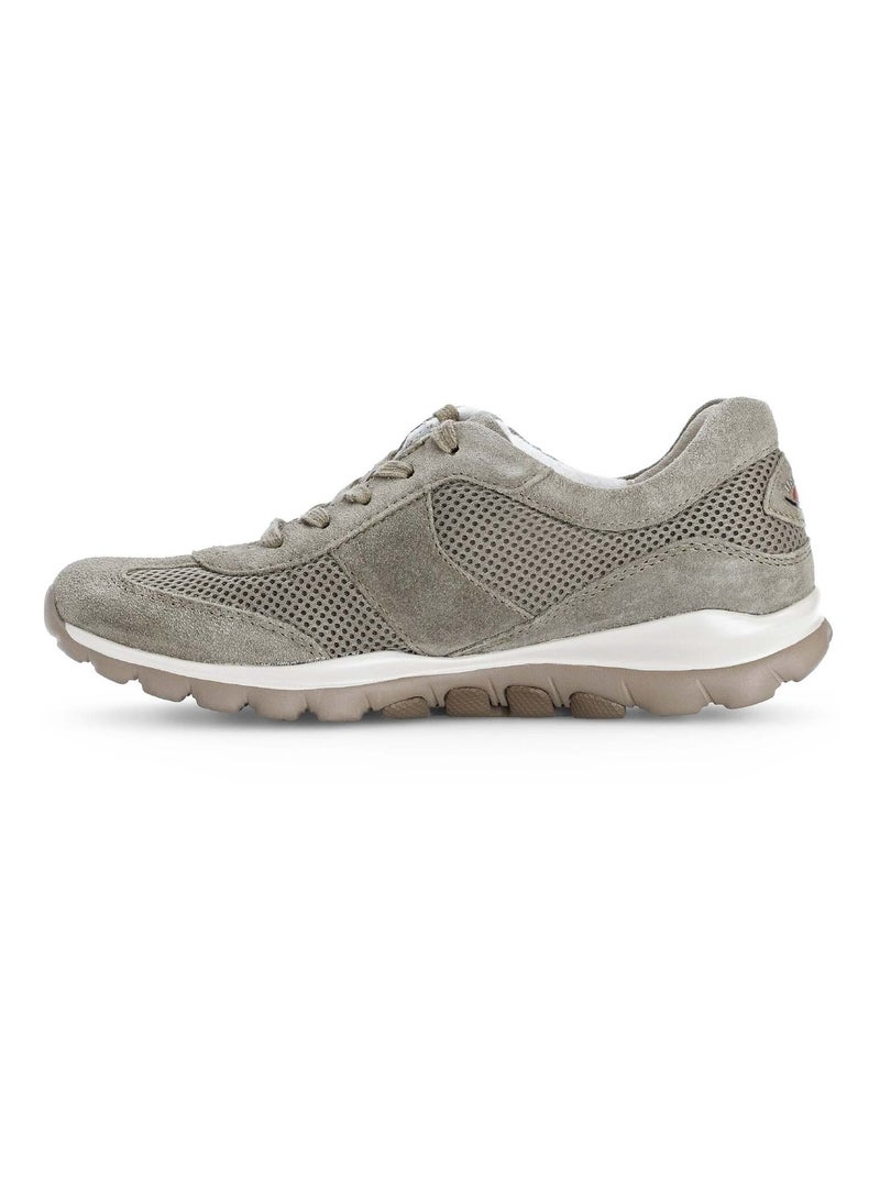 Baskets   vert amande en textile Beige - Kiabi