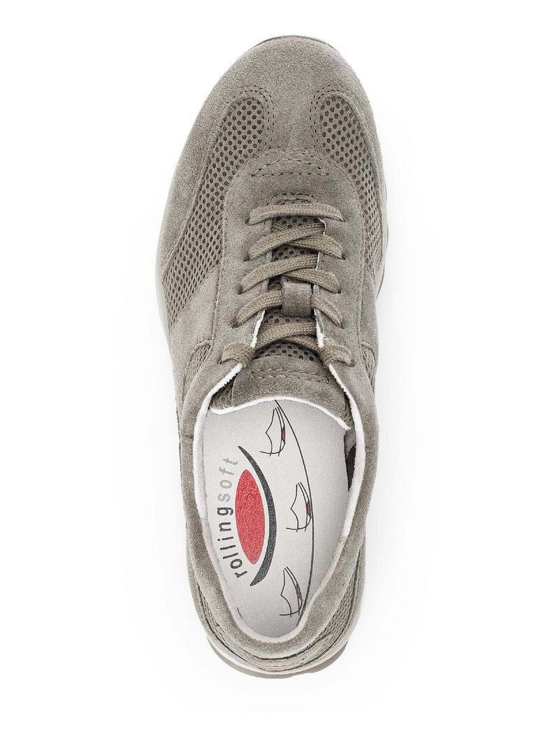 Baskets   vert amande en textile Beige - Kiabi