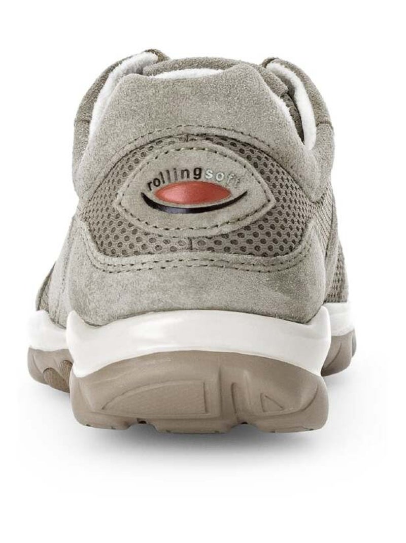 Baskets   vert amande en textile Beige - Kiabi