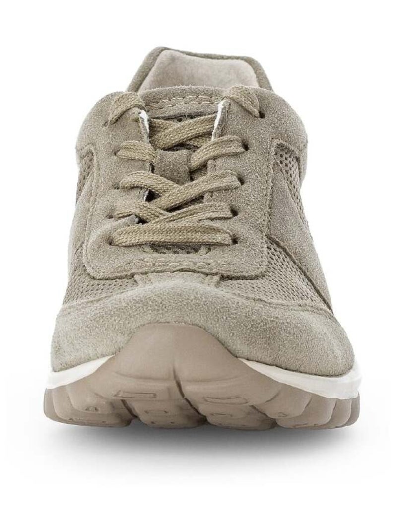 Baskets   vert amande en textile Beige - Kiabi