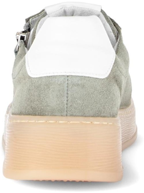 Baskets vert d'eau en cuir - Kiabi