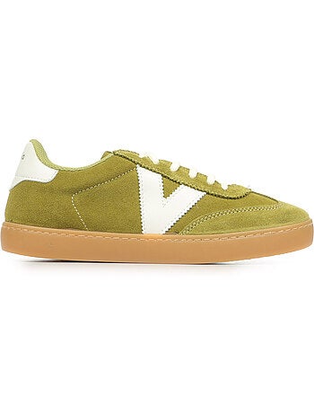 Baskets en Cuir et Suede Victoria.