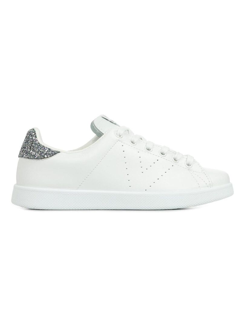 Baskets Victoria Deportivo Tenis Glitter Blanc Argenté - Kiabi