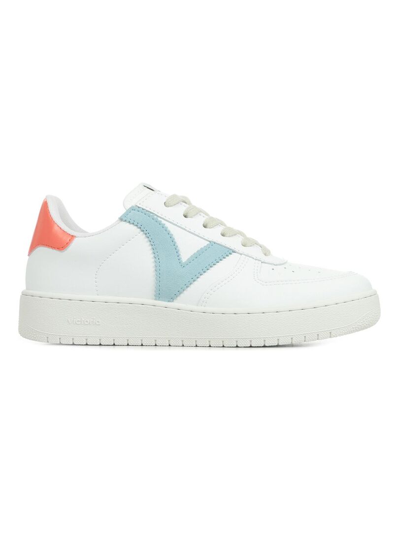 Victoria Chaussure Taille Grand Ou Petit Baskets Victoria Madrid - Blanc Bleu ciel - Kiabi - 80.00€