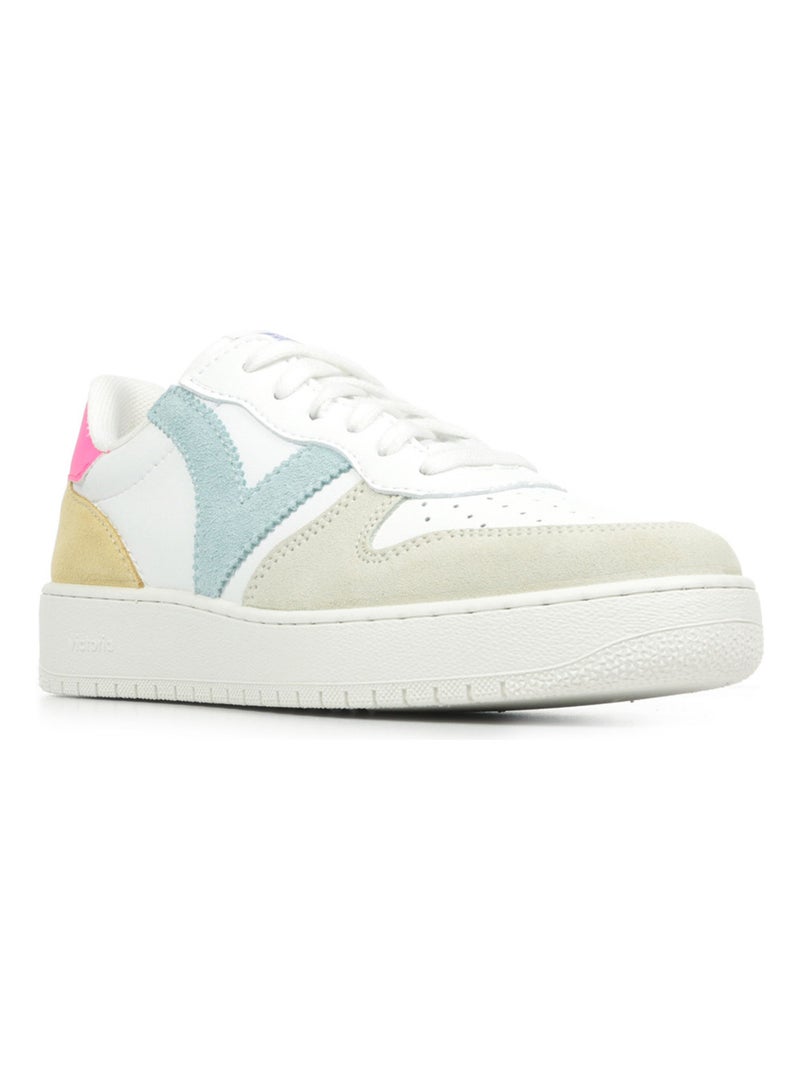 Baskets Victoria Madrid Serraje Multico Blanc - Kiabi