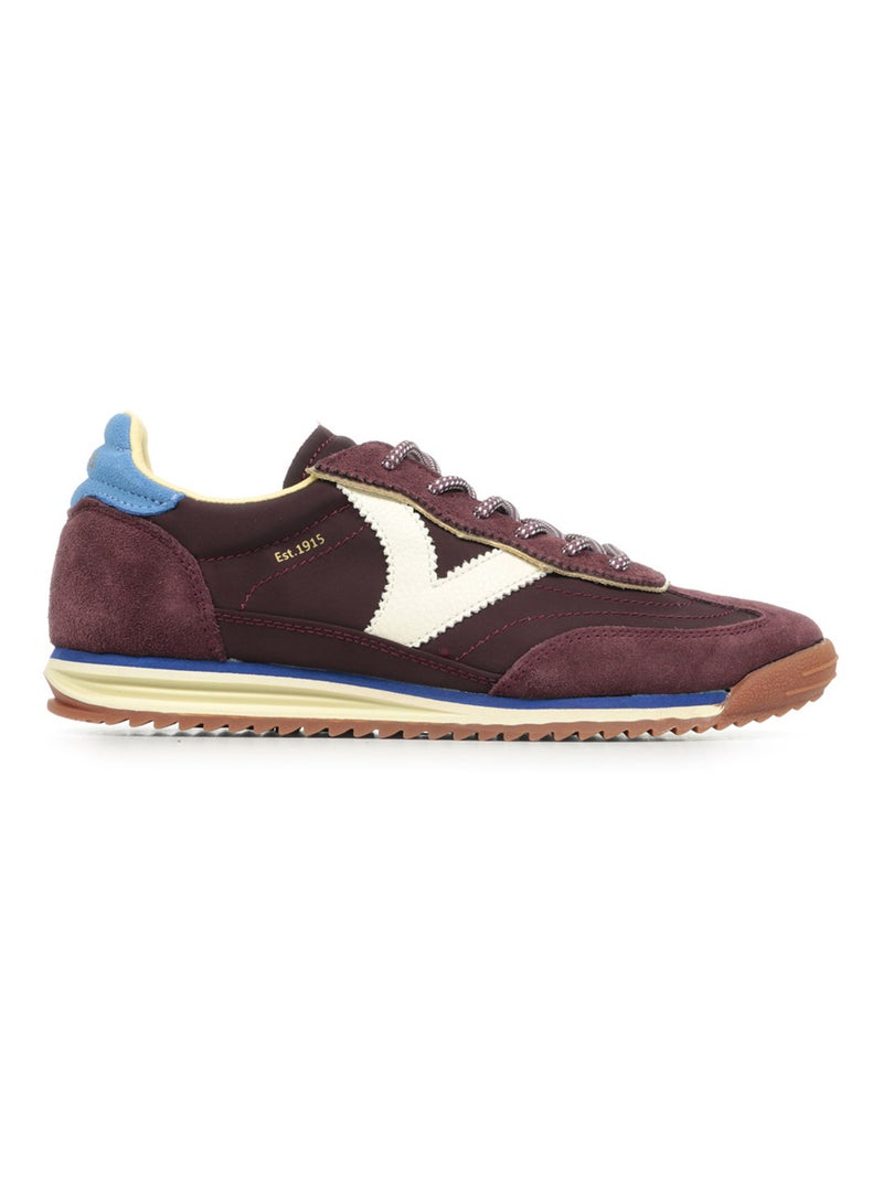 Baskets Victoria Saturno Serraje Nylon Bordeaux - Kiabi