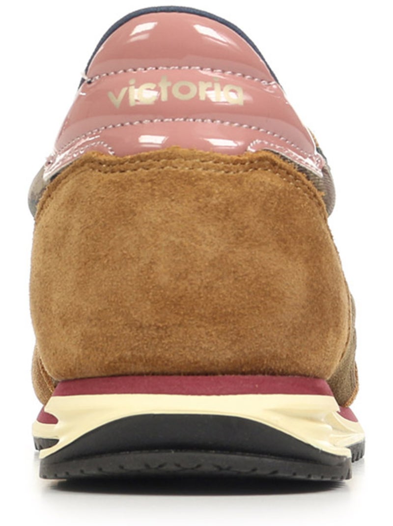 Baskets victoria saturno serraje nylon Marron - Kiabi
