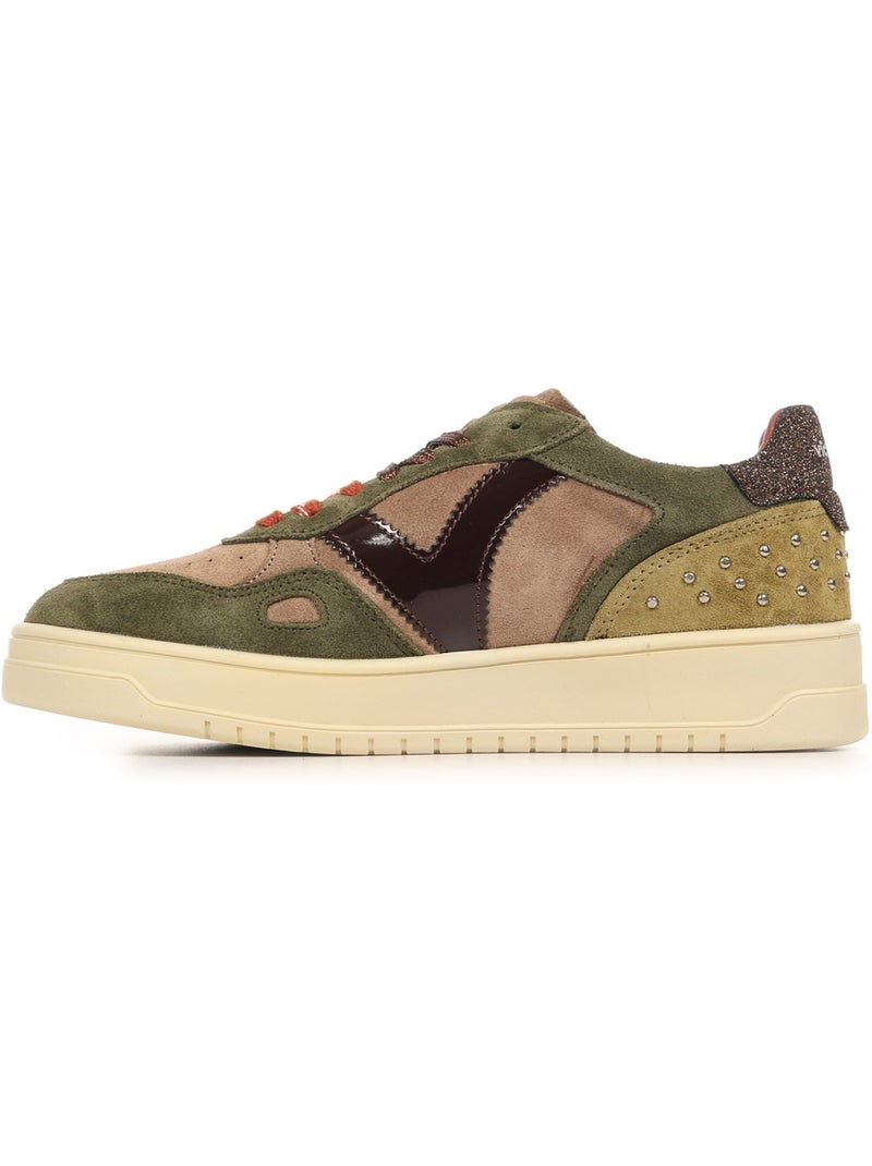 Baskets victoria seul clous Kaki - Kiabi