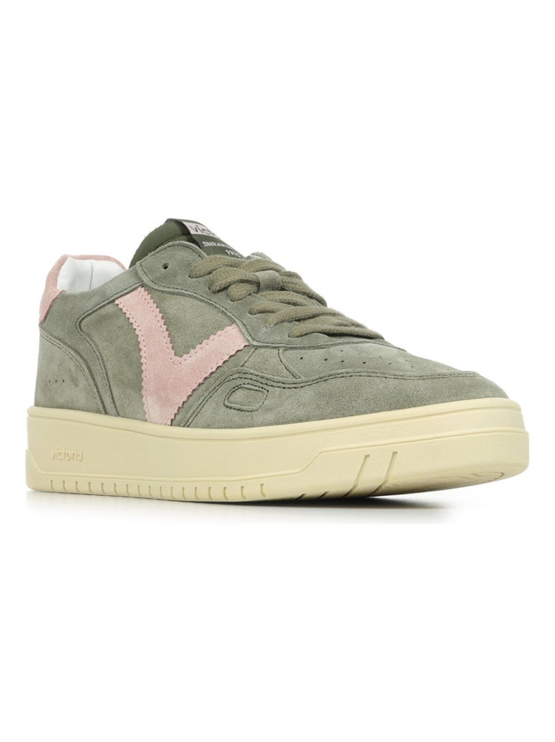 Baskets Victoria Seul Efecto Piel & Serra Kaki - Kiabi