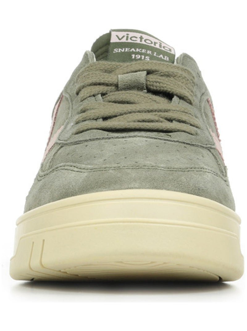 Baskets Victoria Seul Efecto Piel & Serra Kaki - Kiabi
