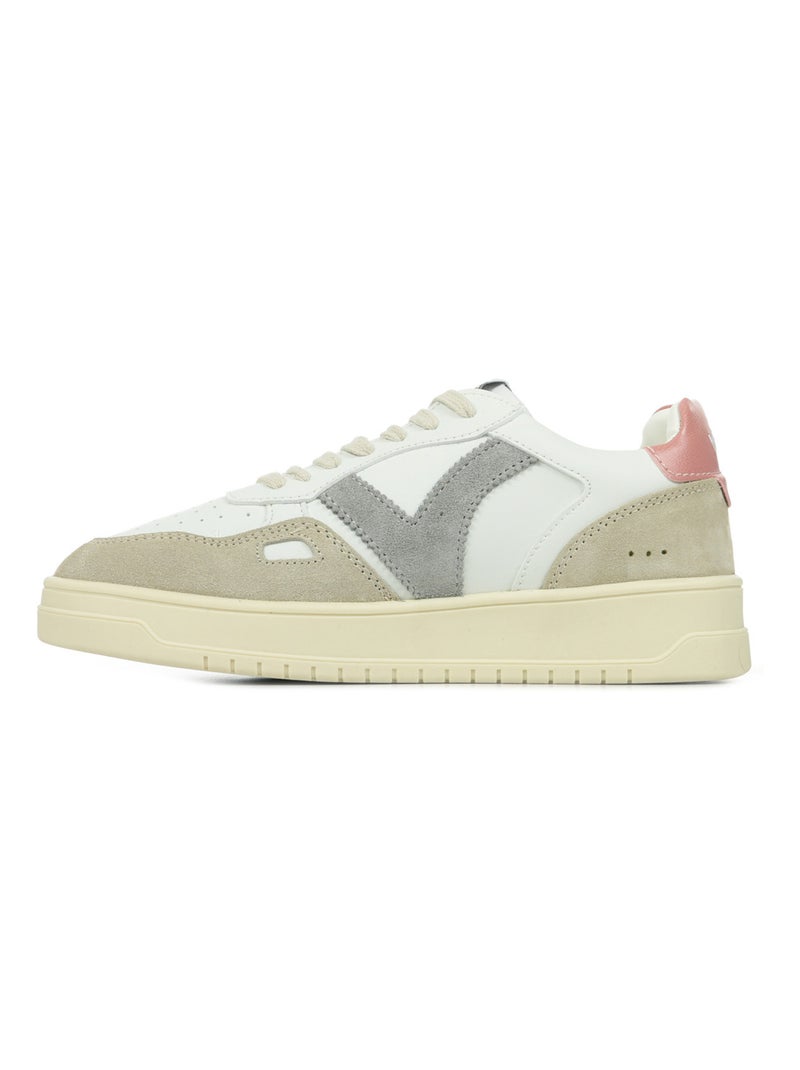 Baskets Victoria Seul Efecto Piel Serraje Blanc - Kiabi
