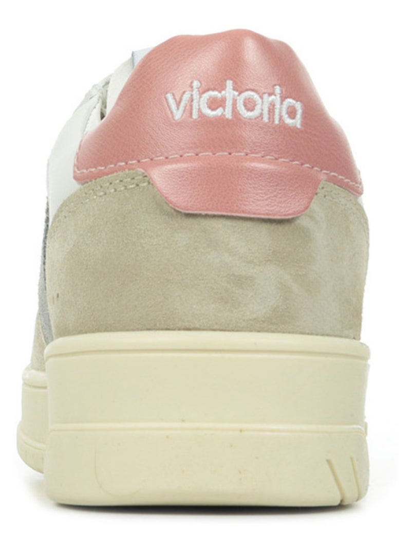 Baskets Victoria Seul Efecto Piel Serraje Blanc - Kiabi