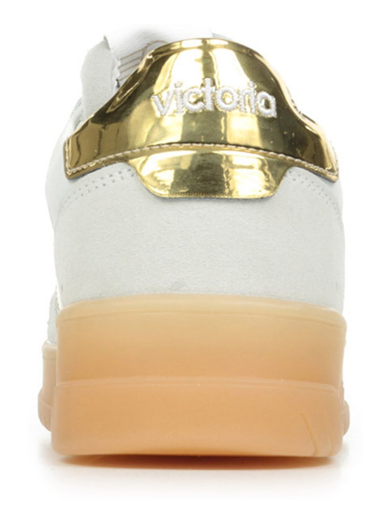 Baskets Victoria Seul Efecto Piel Serraje Blanc - Kiabi