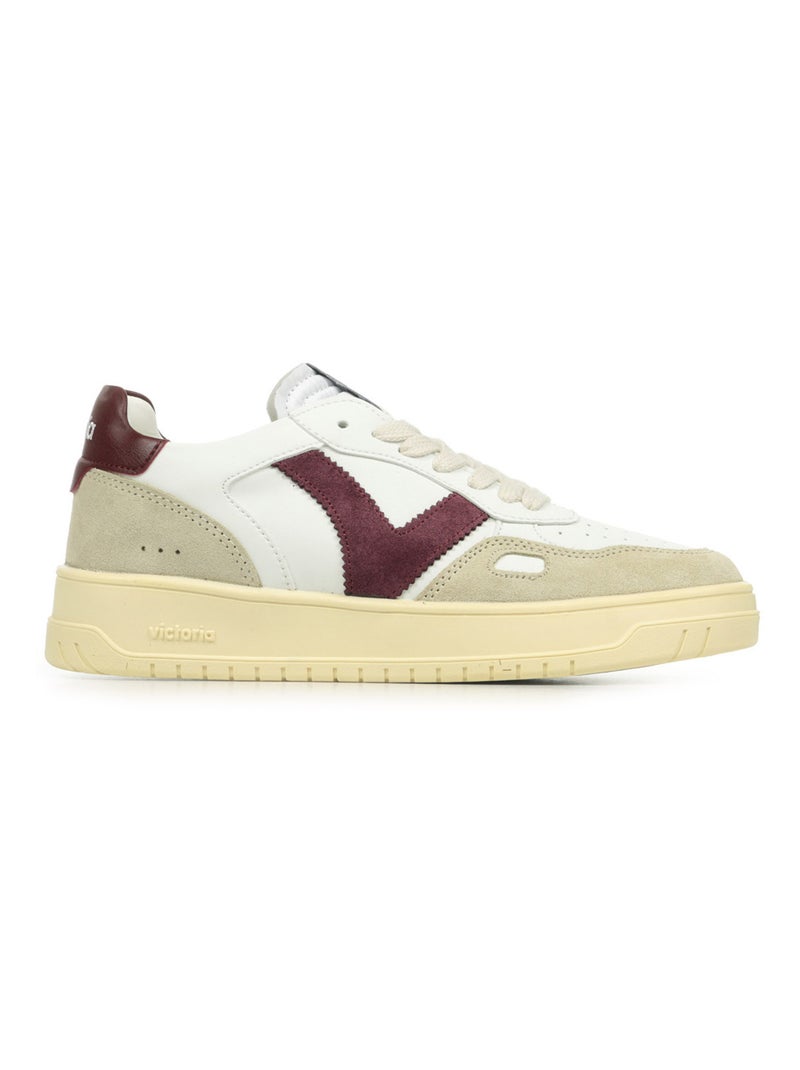 Baskets Victoria Seul Efecto Piel Serraje Blanc - Kiabi