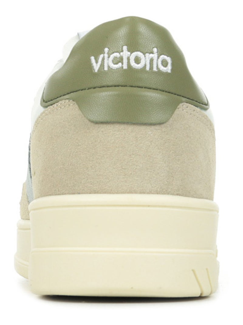 Baskets Victoria Seul Efecto Piel Serraje Blanc Kaki Gris - Kiabi