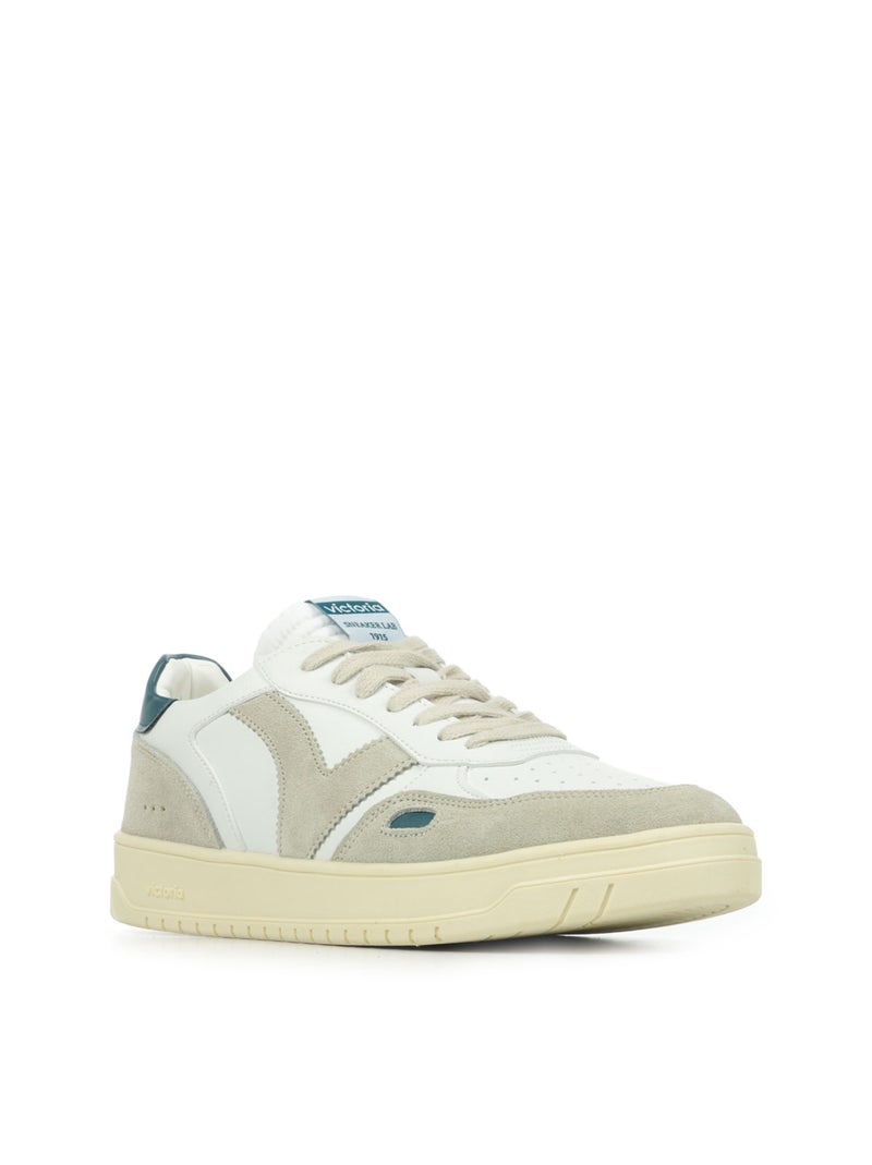 Baskets Victoria Seul Retro Efecto Piel & Serra Blanc - Kiabi