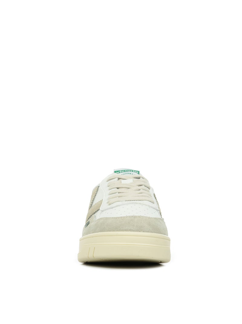 Baskets Victoria Seul Retro Efecto Piel & Serra Blanc - Kiabi