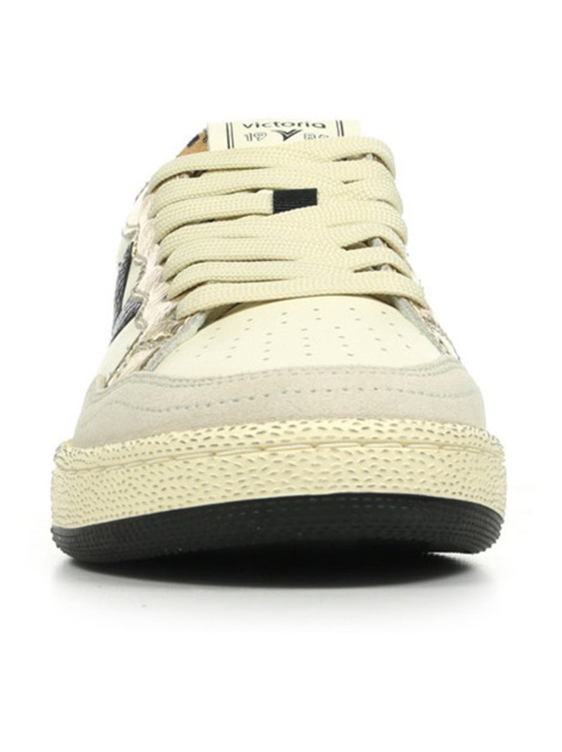 Baskets Victoria Smash Animal Print Blanc - Kiabi