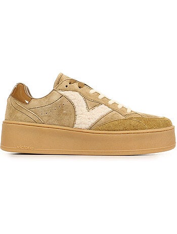 Baskets victoria turin daim & effet mouton