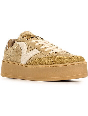 Baskets victoria turin daim & effet mouton