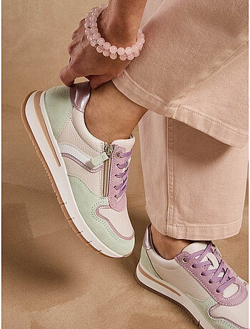Baskets zip et lacets bicolore - PEDICONFORT