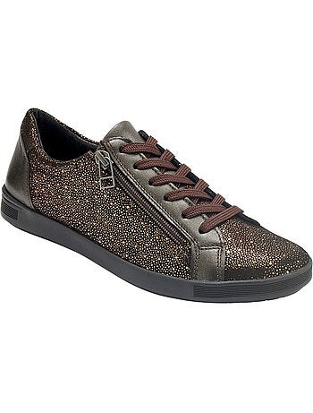 Baskets zippées cuir semelle amovible