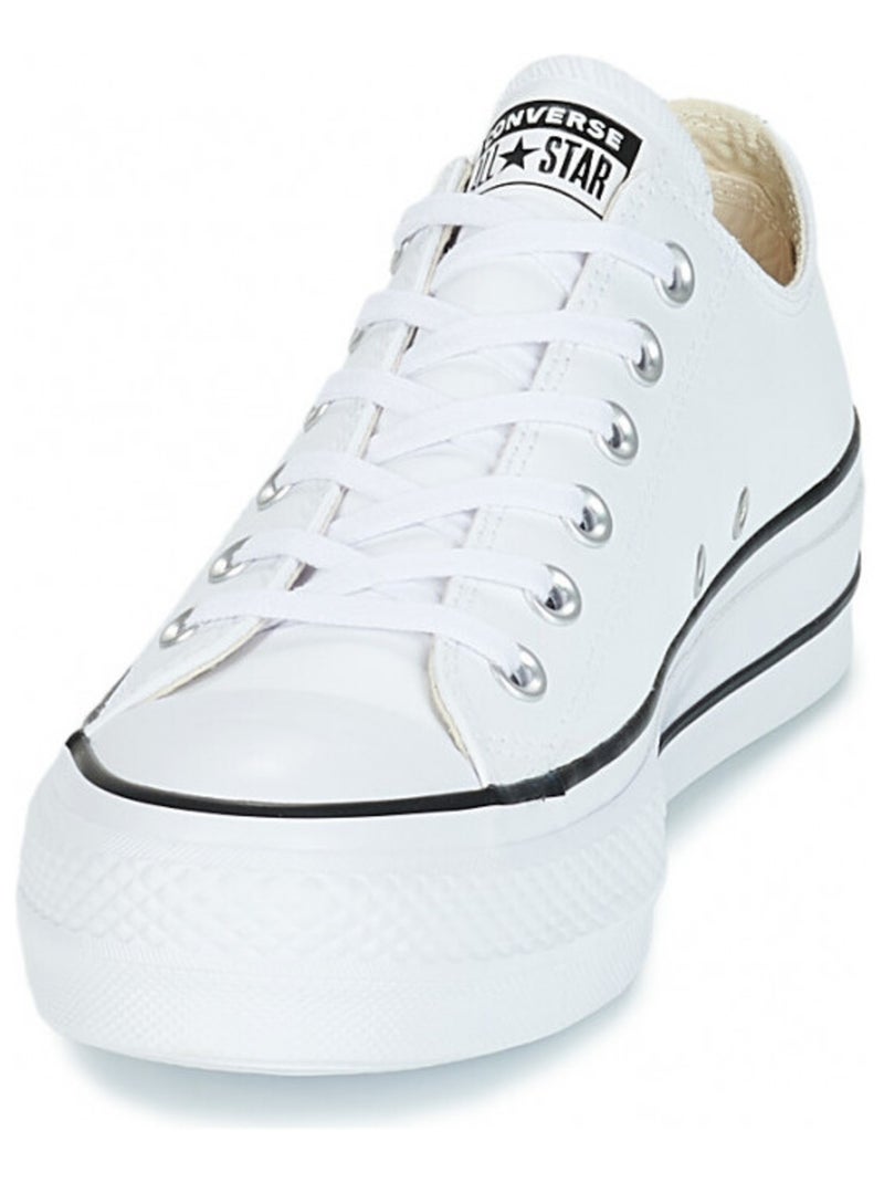 Basse Platform Cuir Blanc - Kiabi