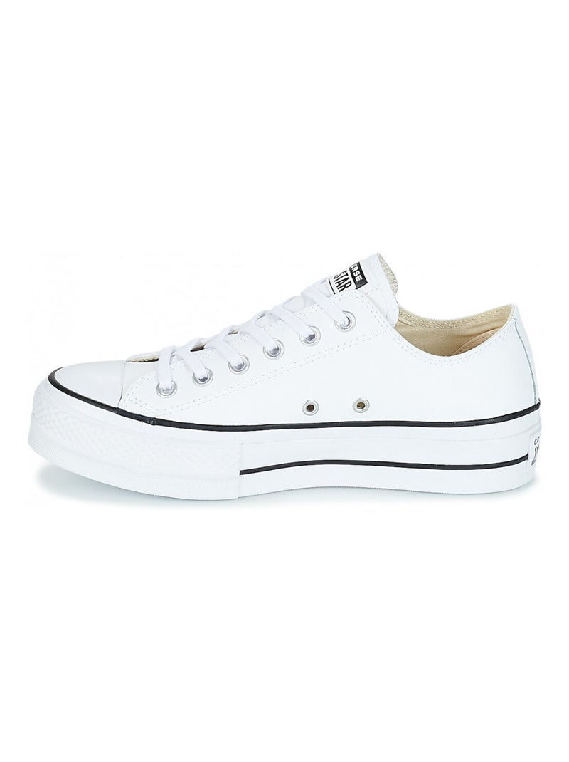 Basse Platform Cuir Blanc - Kiabi