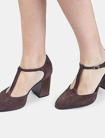 BATA - Escarpins T-bar en daim