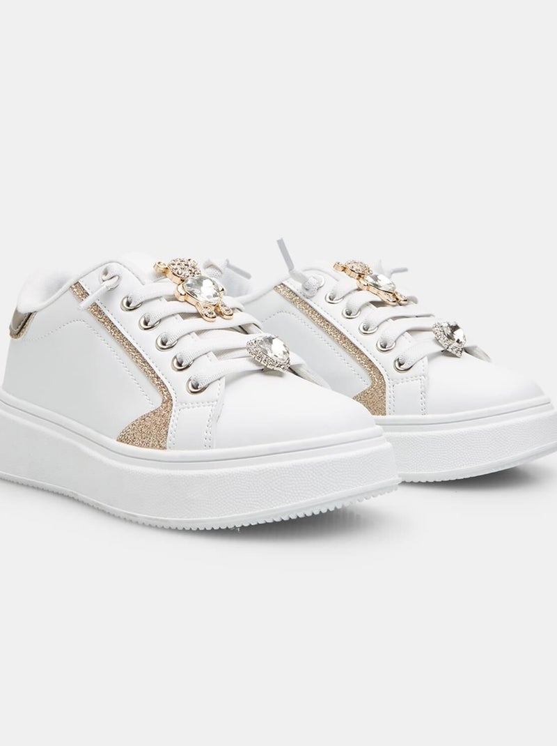 BATA Baskets confrotables avec accessoire Blanc - Kiabi