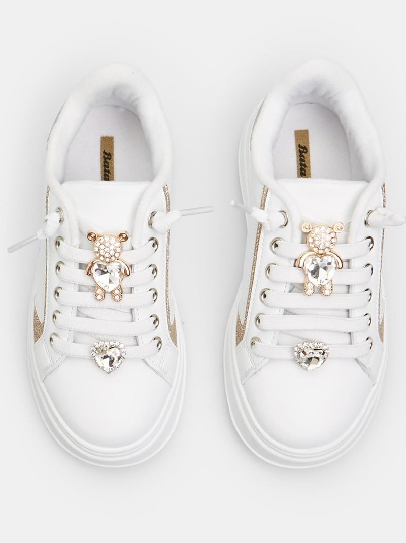 BATA Baskets confrotables avec accessoire Blanc - Kiabi