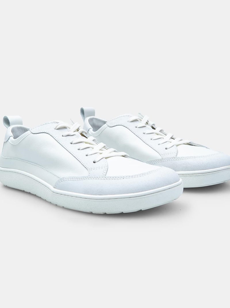 BATA Baskets en cuir Barefoot  confortables Blanc - Kiabi