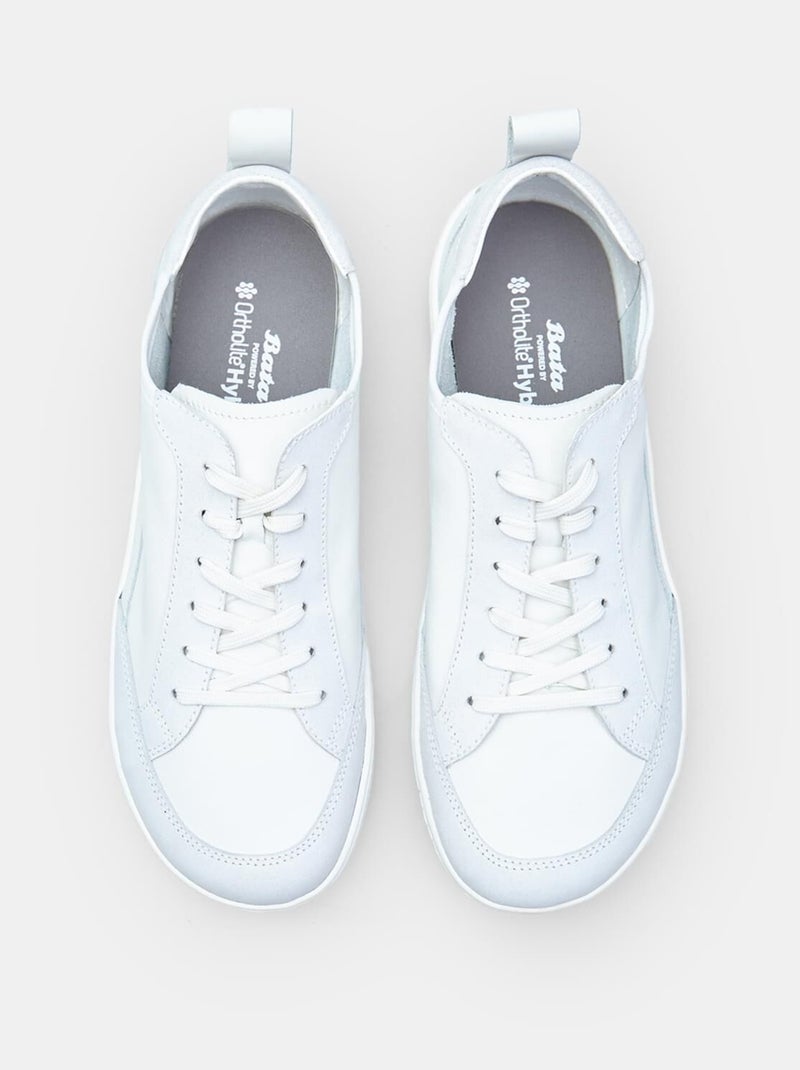 BATA Baskets en cuir Barefoot  confortables Blanc - Kiabi