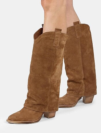 BATA Bottes western en daim