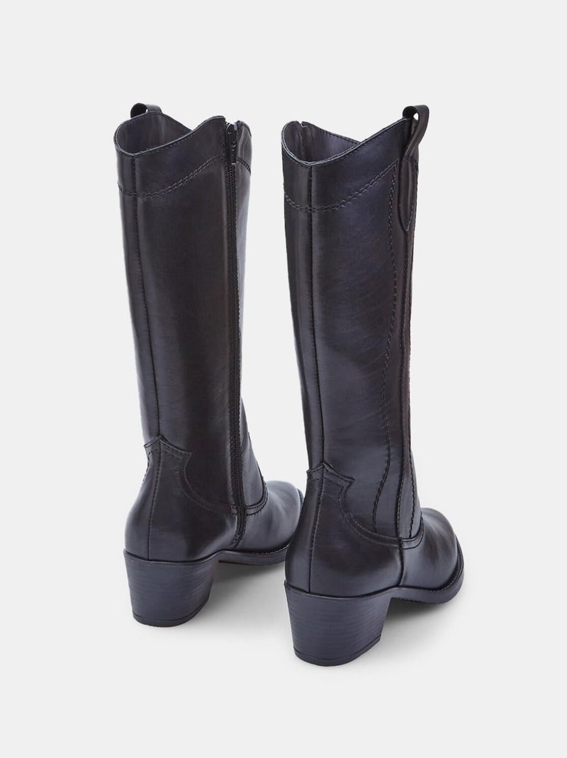BATA Bottes Western Noir - Kiabi