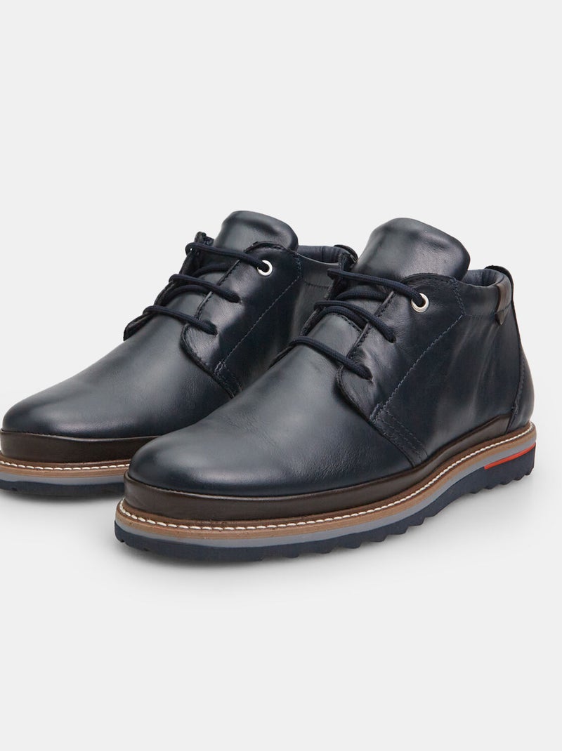 BATA Bottine hiver en cuir Bleu - Kiabi