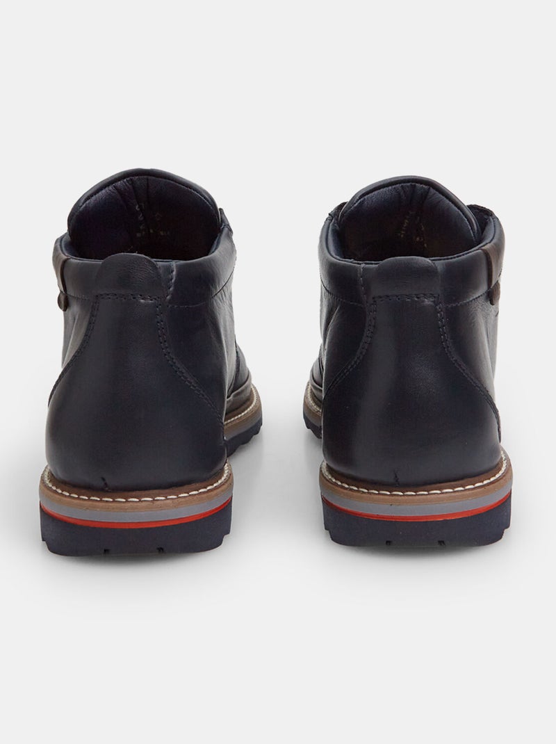BATA Bottine hiver en cuir Bleu - Kiabi