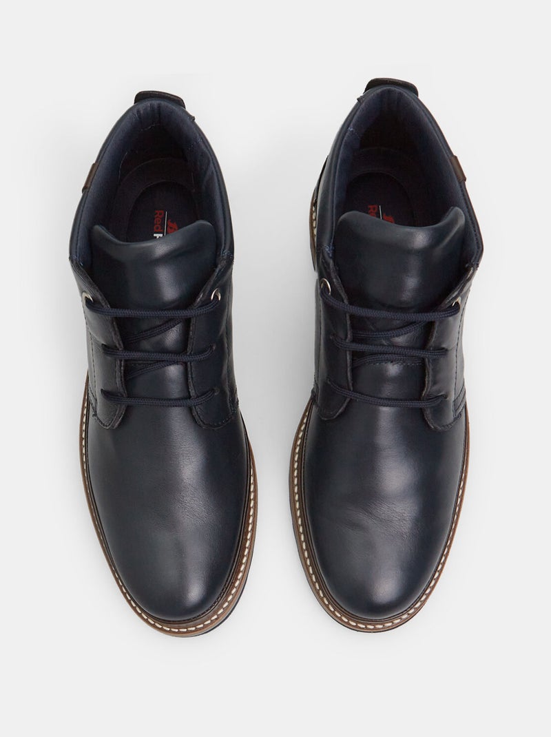 BATA Bottine hiver en cuir Bleu - Kiabi