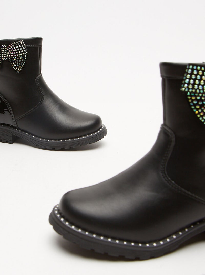 BATA Bottines à nœud d'hiver Noir - Kiabi