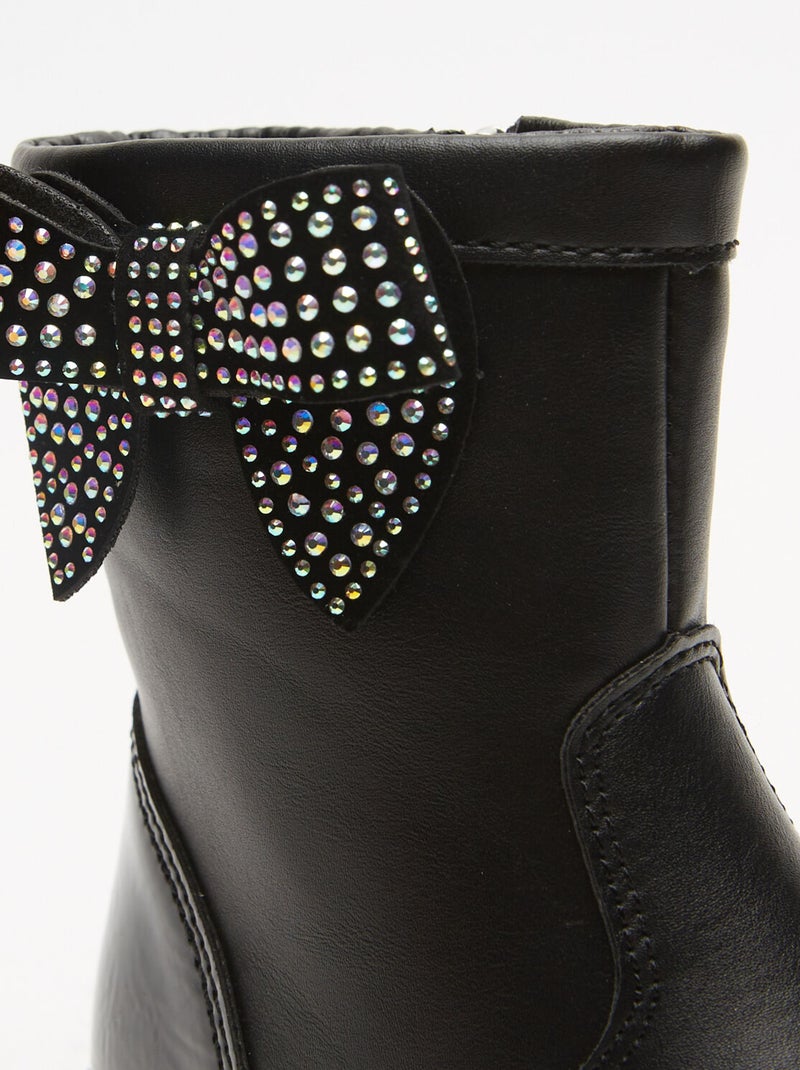 BATA Bottines à nœud d'hiver Noir - Kiabi