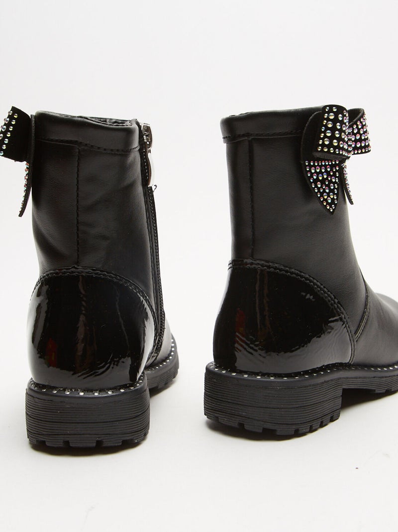 BATA Bottines à nœud d'hiver Noir - Kiabi