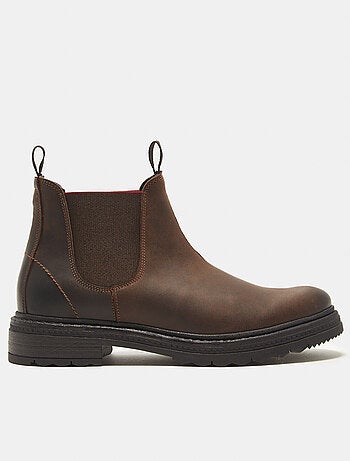 BATA Bottines chelsea en cuir avec semelle track d'hiver