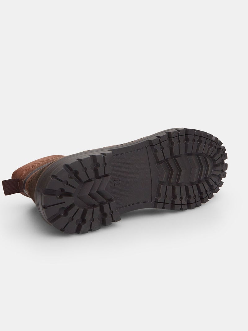 BATA Bottines d'hiver en cuir Marron - Kiabi