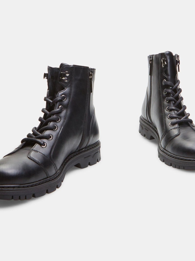 BATA Bottines hiver zippées sur le côté Noir - Kiabi