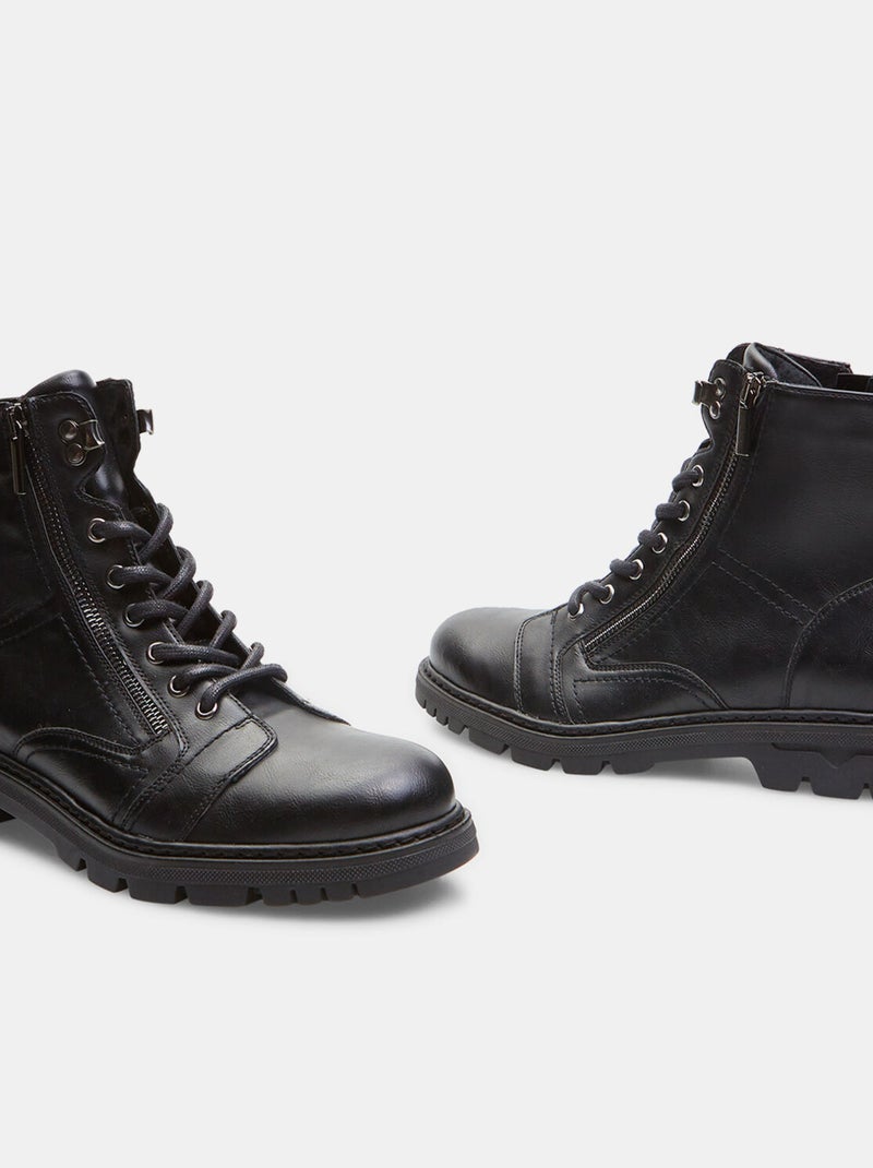 BATA Bottines hiver zippées sur le côté Noir - Kiabi