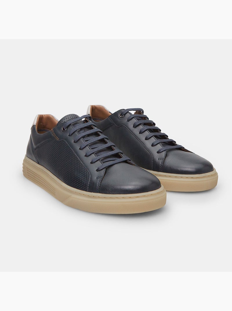 BATA Chaussures à lacets hiver en cuir Bleu - Kiabi
