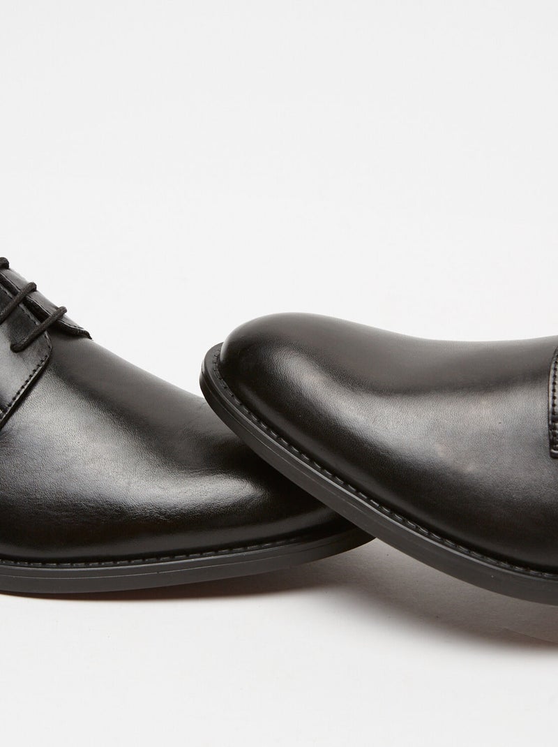 BATA Chaussures d'hiver à lacets en cuir Noir - Kiabi