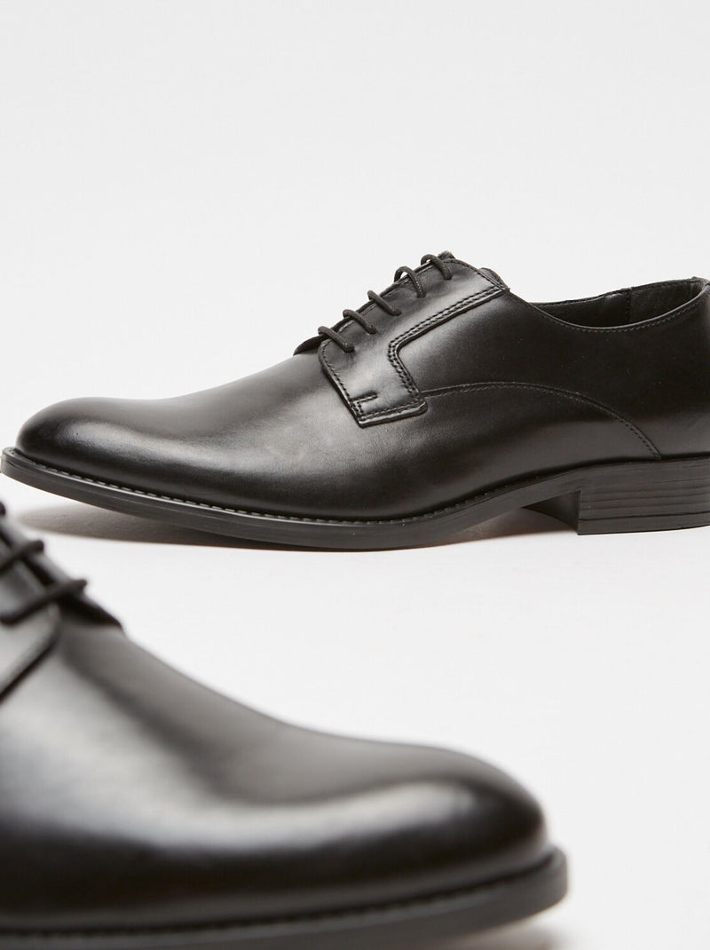 BATA Chaussures d'hiver à lacets en cuir Noir - Kiabi